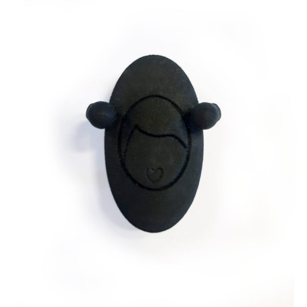 holder for black brooch Oval emotions